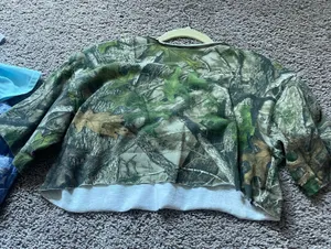 Thrifted camo crop top Green thumbnail 3