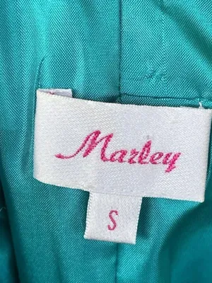 Marley Teal Chiffon Ruched Mini Dress S Strapless Turquoise Party Y2K thumbnail 6