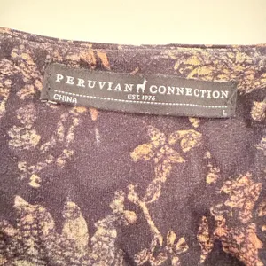 PERUVIAN CONNECTION | Moody dark Floral serafina Majorca Jersey Midi Dress Large thumbnail 5