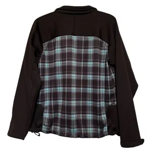 Marino Bay Natural Women's‎ Brown Teal Plaid Lightweight Jacket Size L thumbnail 3