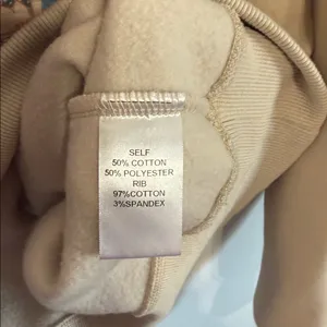 Jade by Jane Beige Cream Patchwork Sweatshirt Colorful Heart Patch Oversized Fit thumbnail 8