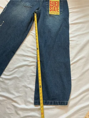 Dark Blue Wide-Leg Jeans with Studded Swirl Detail thumbnail 8