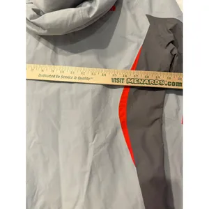 The North Face Womens Rain Jacket Size M Grey Red Colorblock Full Zip Shell A6FB thumbnail 14