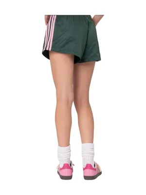 PACSUN-EDIKETED-NIKKI NYLON SHORTS-SIZE XS Lightweight green athletic shorts with contrast pink side stripes. Elastic waistband for a comfortable, secure fit. Breathable fabric designed for everyday wear and active days. Easy to style with tees or tanks Excellent condition thumbnail 4