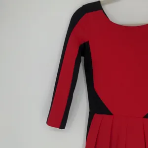 Amanda‎ Uprichard Women's Racer Dress Size P Petite Red Black Mini 3/4 Sleeve thumbnail 6