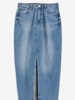 Denim & Co Maxi Pencil Denim Skirt NWOT thumbnail 1