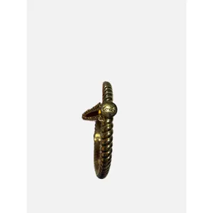 Coach Anchor Bangle Women OS Gold Crystal Pave Twisted Rope Nautical Preppy thumbnail 2
