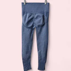 Women’s High Waisted Contour Seamless Leggings Blue Small thumbnail 4