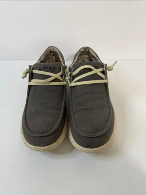 Ariat Charcoal Canvas Slip-On Sneakers with Cream Accents thumbnail 2