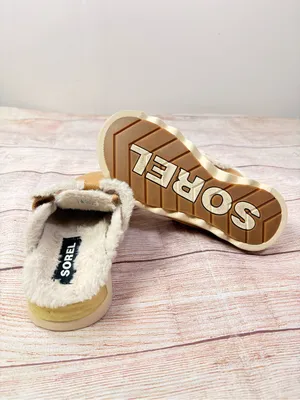 Sorel Sz 7M Tan/Beige Viibe Clog Suede Cozy Slip On Platform Mules thumbnail 10