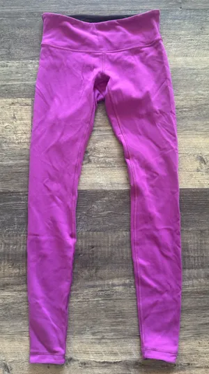Lululemon‎ reversible Wunder Under Pink Black leggings Size 6 thumbnail 1