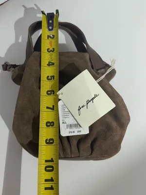 Free People Brown Suede Gathered Suki Mini Tote Bag - Women Bags NWT thumbnail 13