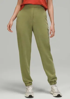 Lululemon Softstreme Pants relaxed high rise womens Green (size 2) travel lounge thumbnail 1