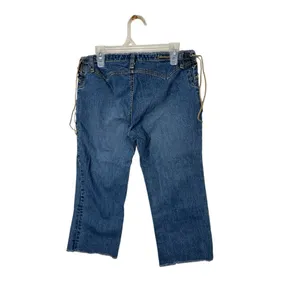 Vintage Abercrombie & Fitch‎ Y2K Lace Up Capri Jeans thumbnail 6