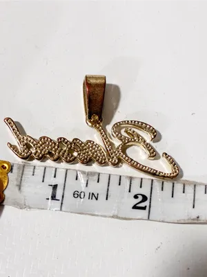 Iced Out Blessed Necklace Charm Pendant Jewelry Gold Tone thumbnail 2