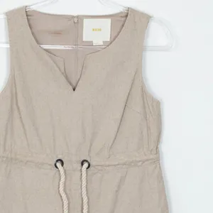 Anthropologie Maeve Linen Flaxen Rope Sleeveless Shimmer Dress‎ Womens Size 2P thumbnail 2