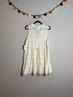 NWT Free People white embellished mini dress thumbnail 7