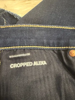 7 For All Mankind Cropped Alexa high rise straight relaxed stretch jeans 32 thumbnail 8