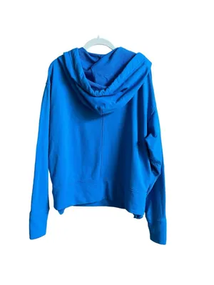 Sandrine Rose The Virgin Label 100% Cotton Blue Hooded Sweatshirt Baggy Size XS thumbnail 2