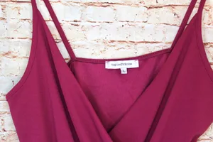 The Vanity Room | Magenta V-Neck Skort Romper thumbnail 6