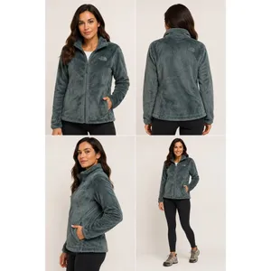 The North Face Women’s Osito Full Zip Fleece Jacket Teal Size Medium M thumbnail 2
