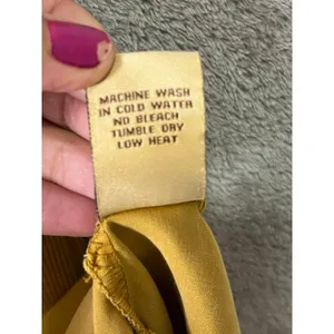 XCVI Melar Dress Mustard Yellow Zip Front Utility Lagenlook Midi Boho Pockets L thumbnail 7