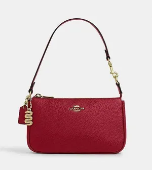 Coach CZ930 New Year Nolita 19 With Snake Charm Refined Pebble Leather Gold/Ruby thumbnail 1