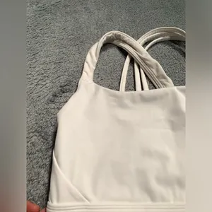 Athleta White Sports Bra thumbnail 2