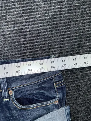 VTG Y2K American Eagle Ultra Low Rise Micro Mini Jean Shorts 2 Grunge Preppy thumbnail 6
