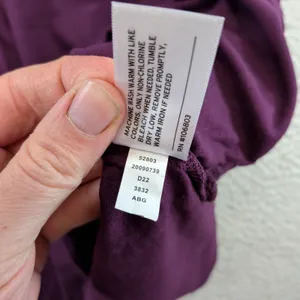 Duluth Trading Co Womens XXL Purple 100% Cotton 3/4 Sleeve Boat Neck Tunic Top‎ thumbnail 5