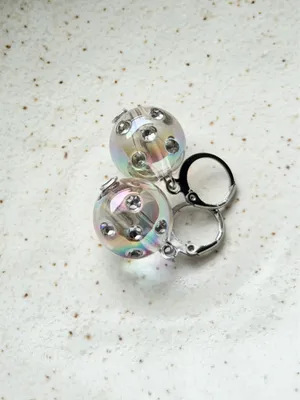 Handmade round beads y2k cute dangle earrings⭐️ thumbnail 4