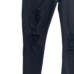 Levis 711 Skinny Jeans Womens 30 Black‎ Distressed Ripped Denim Mid Rise thumbnail 3