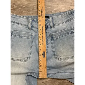 Quince‎ Women's Bella Stretch Wide Leg Jeans Frosted Blue Size 29 X 25 thumbnail 5
