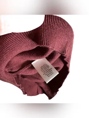 Banana Republic Turtleneck Sweater Women's Large Silk Cashmere Blend Mauve Fall thumbnail 6