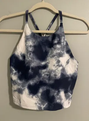 Old Navy Active Blue And White Top thumbnail 1