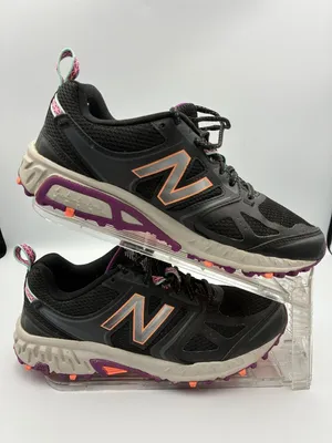 New Balance All Terrain Womens Running Shoes 8 Black Purple Mesh 412 V3 TechRide thumbnail 5