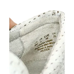 Naturalizer Aileen Grey‎ Metallic Perforated Leather Slip On Sneakers Womens 9M thumbnail 8