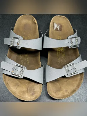 Papillio Birkenstock Women’s Size 10 Arizona Flex Rhinestone Buckle Sandals thumbnail 3