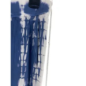 Darah Dahl Women’s Tie Dye Pants Blue White Boho Lounge Casual Lightweight M thumbnail 5