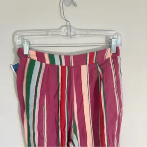 Free People Size 2 Vertical Striped Wide Leg Pants ‎Boho Chic Eclectic Grandpa thumbnail 5