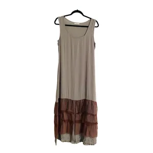 Nataya Women’s Taupe Dress Sz S Titanic Gatsby Jazz Party Wedding Tiered chiffon thumbnail 2