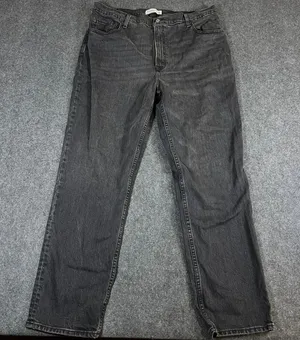 Abercrombie & Fitch 90s Straight Ultra High Rise Jeans Washed Black 33 16R thumbnail 1