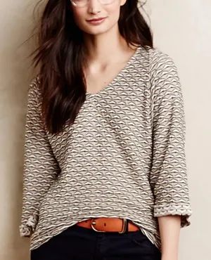 Anthropologie Postmark Avana Top Textured Women’s Medium thumbnail 1