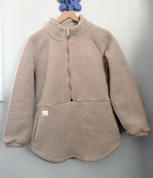Deso Small Batch 1/2 Zip Fleece Pullover Beige Outdoor Fall Winter thumbnail 1