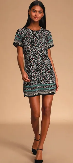 Lulus Floral Shift Dress thumbnail 1