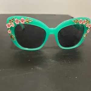 Floral Embellished Sunglasses Green thumbnail 11