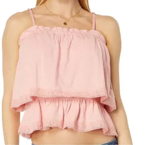 Wrangler Retro Ruffle Tank Peach Blossom Large thumbnail 2