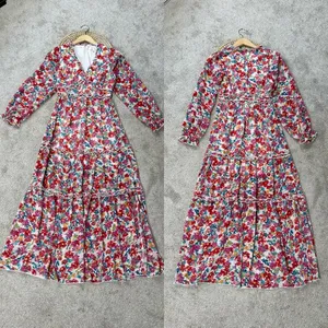 bohme Women’s Kendal Floral Maxi Dress Longsleeve V-Neck in Multicolor Size XS thumbnail 2