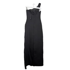 Lulu's good times only black one-shoulder maxi dress Medium thumbnail 6