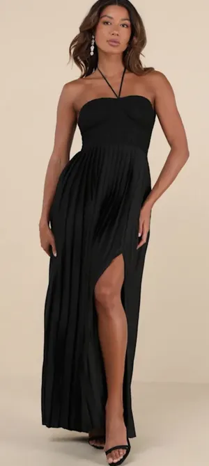 Lulus Dress Maxi Black thumbnail 1